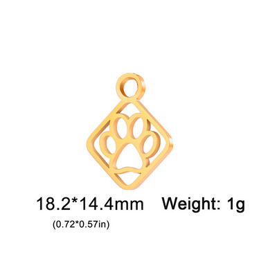 EUEAVAN 5tk loom kass koera käpa amuletid roostevabast terasest käevõru kaelakee kõrvarõngad ehted kurja silma ripats