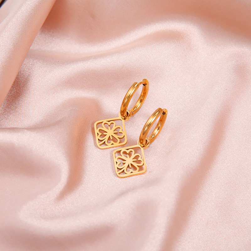 EUEAVAN 5tk loom kass koera käpa amuletid roostevabast terasest käevõru kaelakee kõrvarõngad ehted kurja silma ripats