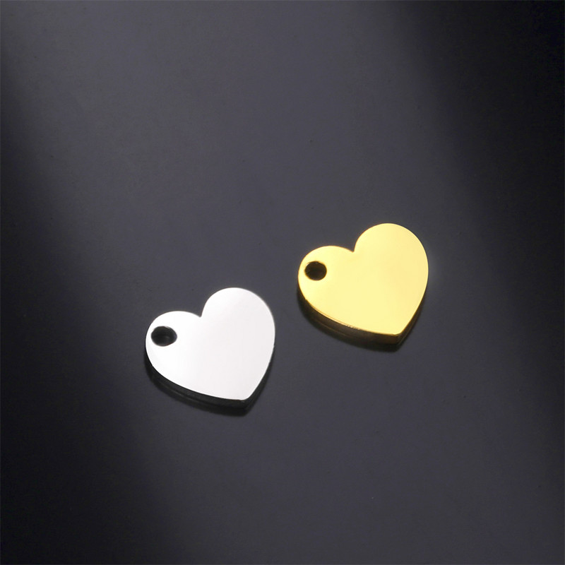 EUEAVAN 5kom Srce od nehrđajućeg čelika privjesci za izradu nakita Maleni šarm privjesak naušnice narukvica Izrada nakita