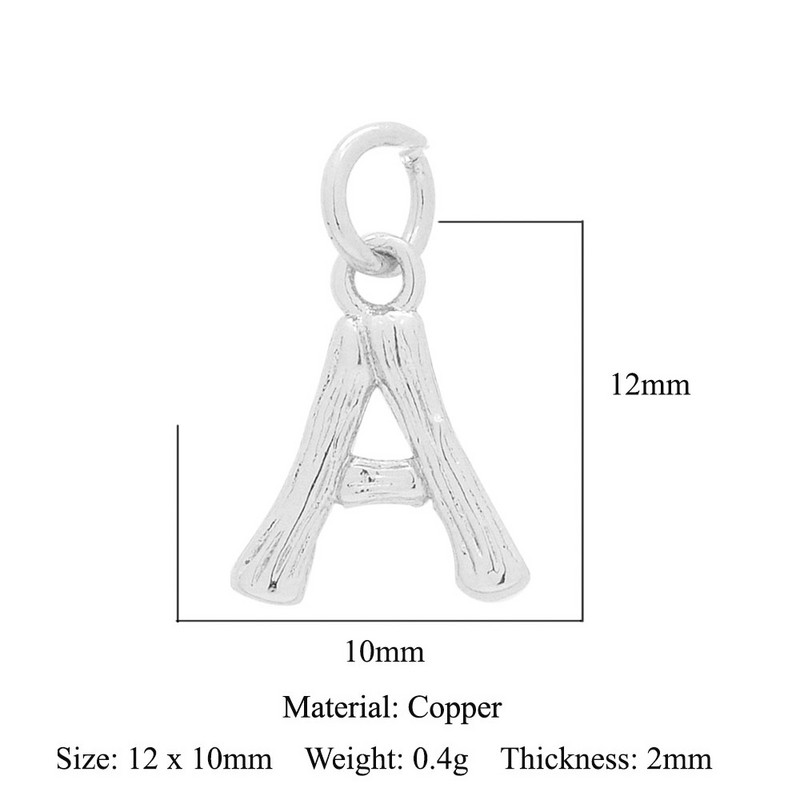 Sidabrinės spalvos abėcėlės raidės variniai „pasidaryk pats“ papuošalai, papuošalai, didmeninė prekyba moterims, pradinis pavadinimas, apyrankės, karolių kūrimas, pakabukas