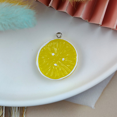 10 vnt. dervos vaisių citrinų pakabukai, skirti pasidaryk pats rankų darbo papuošalams, auskarų vėrinys, raktų pakabukas, apyrankė, pakabukas, priedai, radiniai