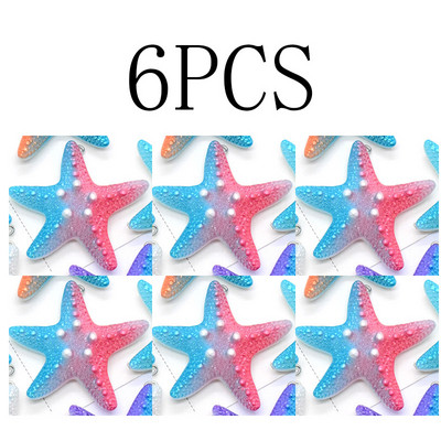 6 tk 50 mm suured värvilised meritähe vaiguvõlusid meretähega meretähe kõrvarõngad võtmehoidja ripats isetehtud käsitöö ehete jaoks