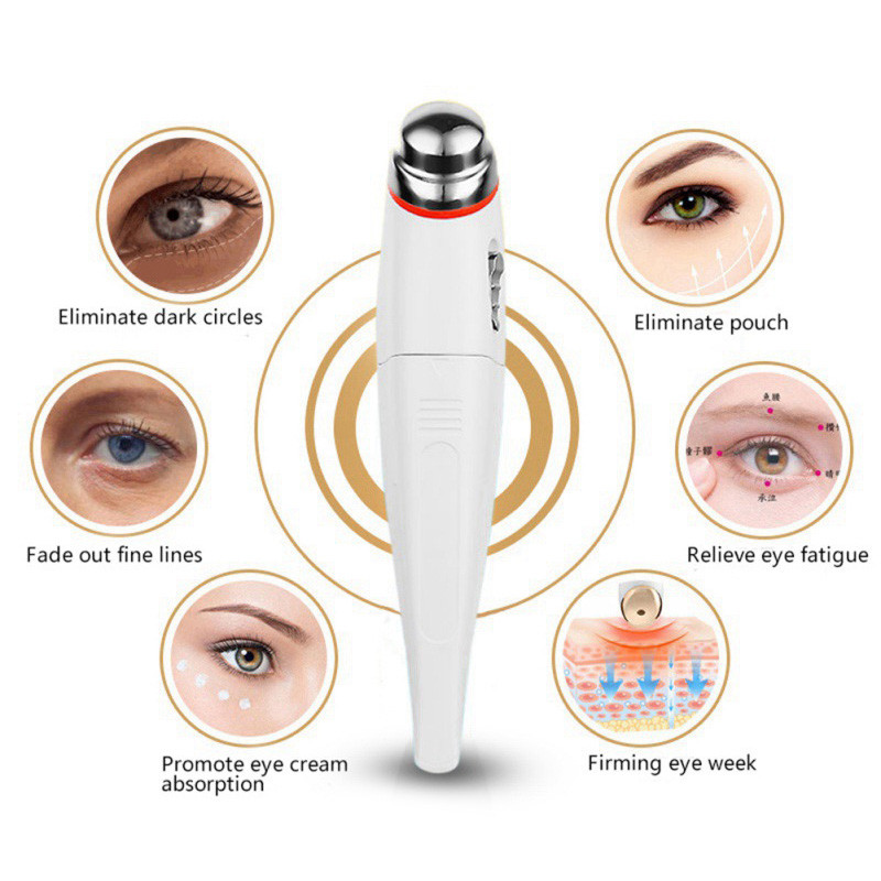 Alwafore električna olovka za masažu očiju Sonic Eye Massager Štapić za masažu lica protiv bora za uklanjanje podočnjaka