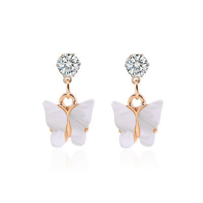 2 kom 22,5x16 mm bakreno umetnute cirkonijeve naušnice u obliku leptira za žene Privjesci Izrada nakita Ukrasi Pokloni