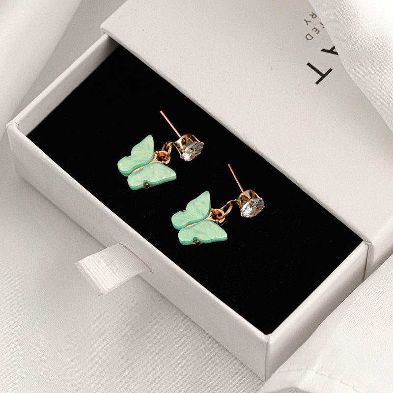 2 kom 22,5x16 mm bakreno umetnute cirkonijeve naušnice u obliku leptira za žene Privjesci Izrada nakita Ukrasi Pokloni