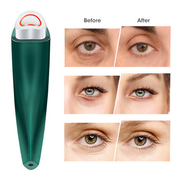 2023 EMS Electric Eye Massage Beauty Pen Анти-стареене Премахване на бръчки Тъмни кръгове Подпухналост Нагряване Вибрация Масажор за лице и очи