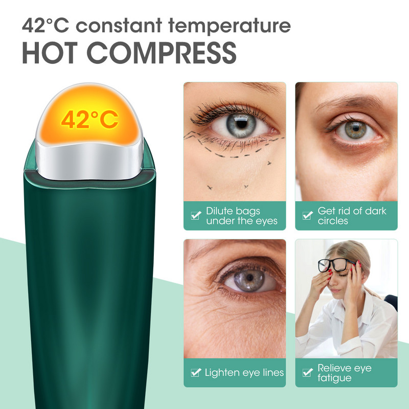 2023 EMS elektriline silmamassaaži ilupliiats vananemisvastane kortsude eemaldamine, tumedad ringid, tursed, soojendamine, vibratsioon, nägu, silmade masseerija