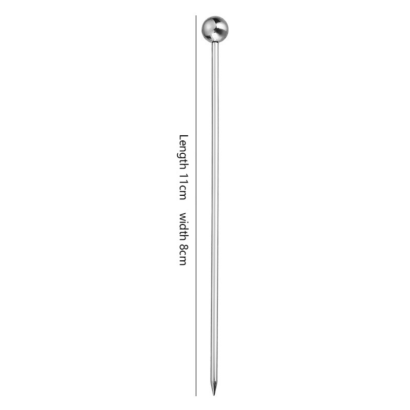 5 tk/komplekt Kokteilikorkid 304 roostevabast terasest vardad hambaorkide jaoks Pulgad Puuviljast metallist hambaork Martini pulgaga uhke kaunistus