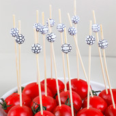 100 tk 12 cm jalgpalli kujuga bambuskork Rootsi lauaga tassikoogid puuviljakahvliga peo magustoidu salatipulk kokteilivarras pulmakaunistuseks