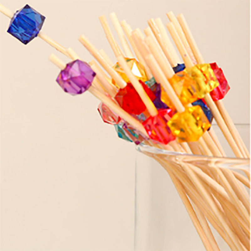 100 tk 12 cm kristallkujuline bambuskork Rootsi lauaga tassikoogid puuviljakahvlipeo magustoidu salatipulk kokteilivarras pulmade kaunistamiseks