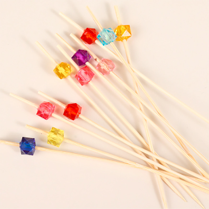 100 tk 12 cm kristallkujuline bambuskork Rootsi lauaga tassikoogid puuviljakahvlipeo magustoidu salatipulk kokteilivarras pulmade kaunistamiseks