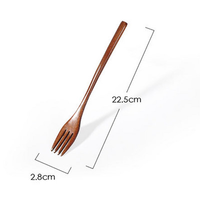 Drvena žlica za miješanje u japanskom stilu Bambusova vilica Posuđe Kuhinjski dodaci Izdržljiva smeđa drvena žlica