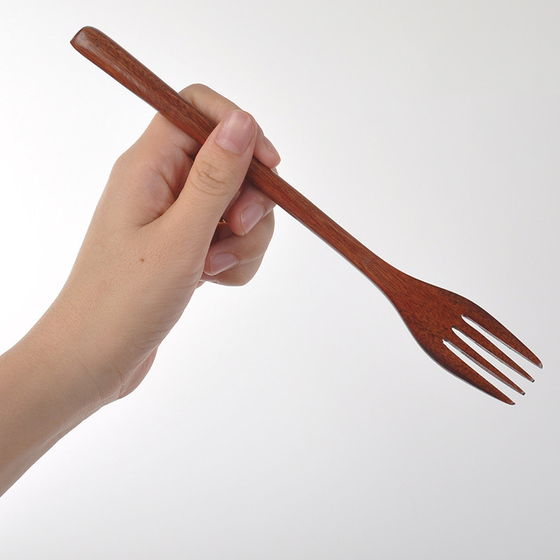 Drvena žlica za miješanje u japanskom stilu Bambusova vilica Posuđe Kuhinjski dodaci Izdržljiva smeđa drvena žlica