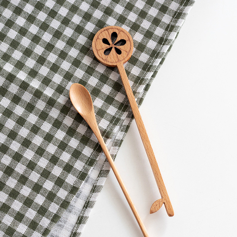 Drvena žlica za miješanje u japanskom stilu Bambusova vilica Posuđe Kuhinjski dodaci Izdržljiva smeđa drvena žlica