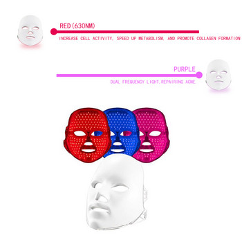 Μινιμαλισμός 7 χρωμάτων LED Μάσκα προσώπου φωτονοθεραπεία κατά της ακμής Αφαίρεση ρυτίδων Αναζωογόνηση του δέρματος Εργαλεία περιποίησης δέρματος προσώπου
