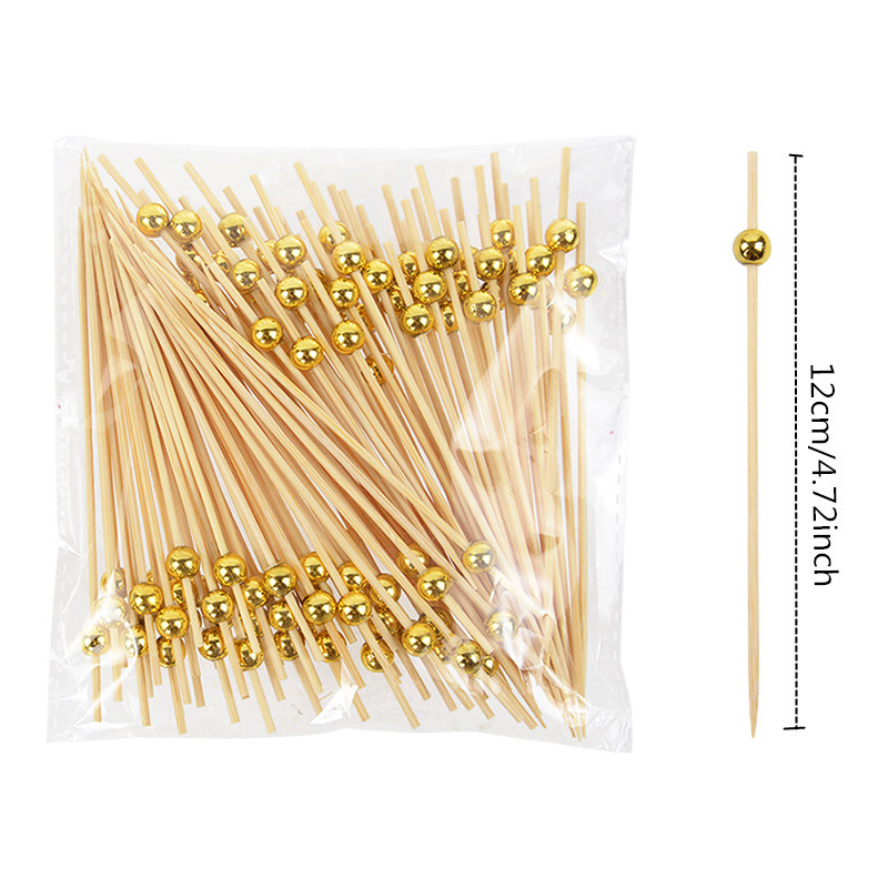 100 vnt., Maistiniai vaisiai, Vestuvių vakarėlio vienkartinis pyragas Desertinis Kokteilio lazdelės Švediško stalo pyragas, Dantų krapštuko iešmas