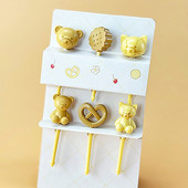 Puuviljakahvliga toidukvaliteediga plastikust minimultika lastele kook Puuviljast hambaork Bento lõunasöök Bento tarvikud peokaunistus