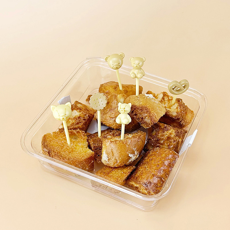 Puuviljakahvliga toidukvaliteediga plastikust minimultika lastele kook Puuviljast hambaork Bento lõunasöök Bento tarvikud peokaunistus