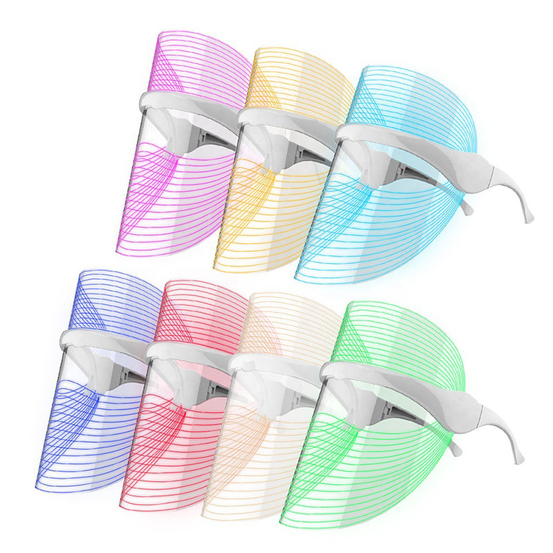 Belaidė įkraunama 7 spalvų gydomoji kaukė odą stangrinanti veido masažuoklio priežiūra LED kaukė Minimalizmo dizaino atjauninanti veidui