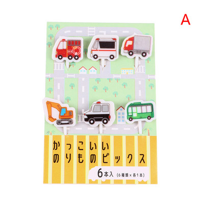 16 komada Robot Auto Zrakoplov Nogomet Vilica za voće Mini crtić Dječja torta Voće Čačkalica Bento Ručak Bento Dodaci Dekoracija za zabavu