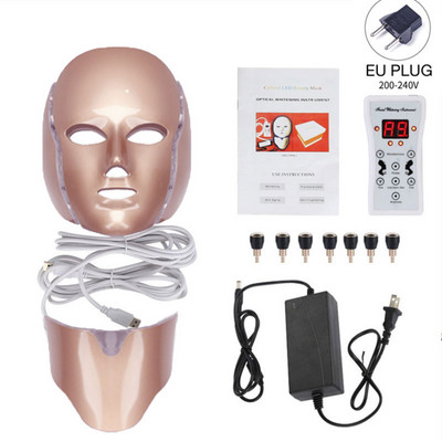 Led Face Neck Mask Light Therapy 7 Colors Photon Blue Red Light Maintenance Ilu Naha noorendamine Kodu Näonahahooldusmask