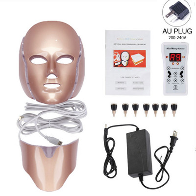 Led Face Neck Mask Light Therapy 7 Colors Photon Blue Red Light Maintenance Ilu Naha noorendamine Kodu Näonahahooldusmask
