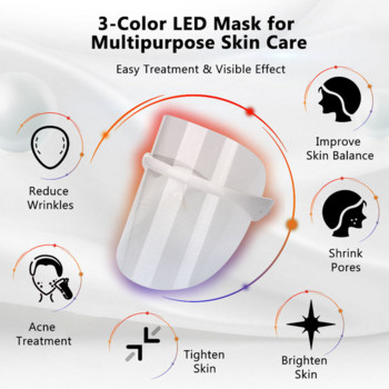 Безжична козметична LED маска за лице Професионална безжична инфрачервена терапевтична светлинна LED маска