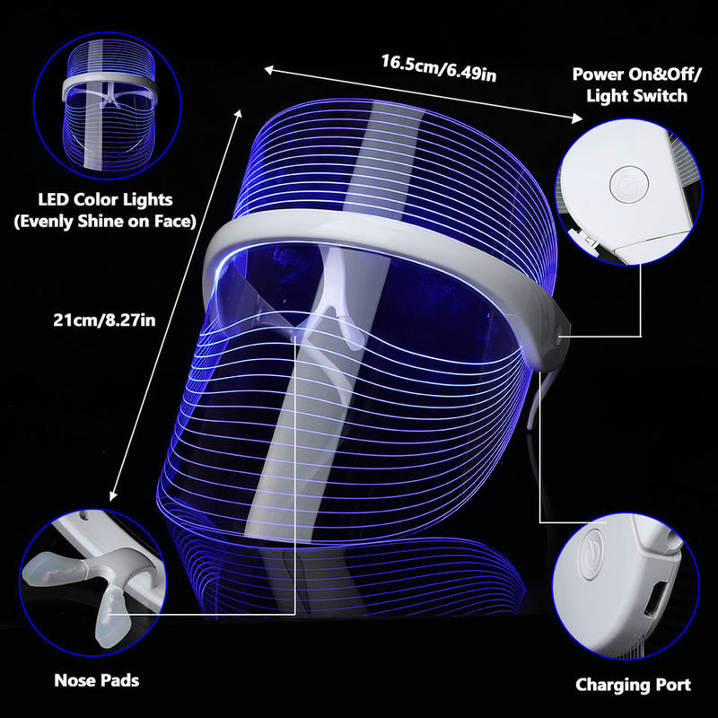 Juhtmeta Beauty LED näomask Professionaalne juhtmevaba infrapunateraapia valgusega LED-mask