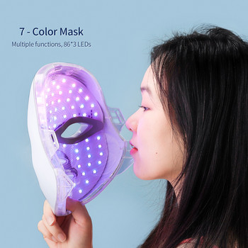 LED маска за лице Терапия с червена светлина Фотонно премахване на бръчки против акне Подмладяване на кожата Избелваща спа маска Уреди за красота на лицето