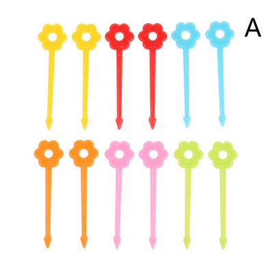 Puuviljakahvel armas lilleline hambaork toiduvalik Mini kastmepudel lõunakarbi kaunistuseks laste toidulisandi tööriist