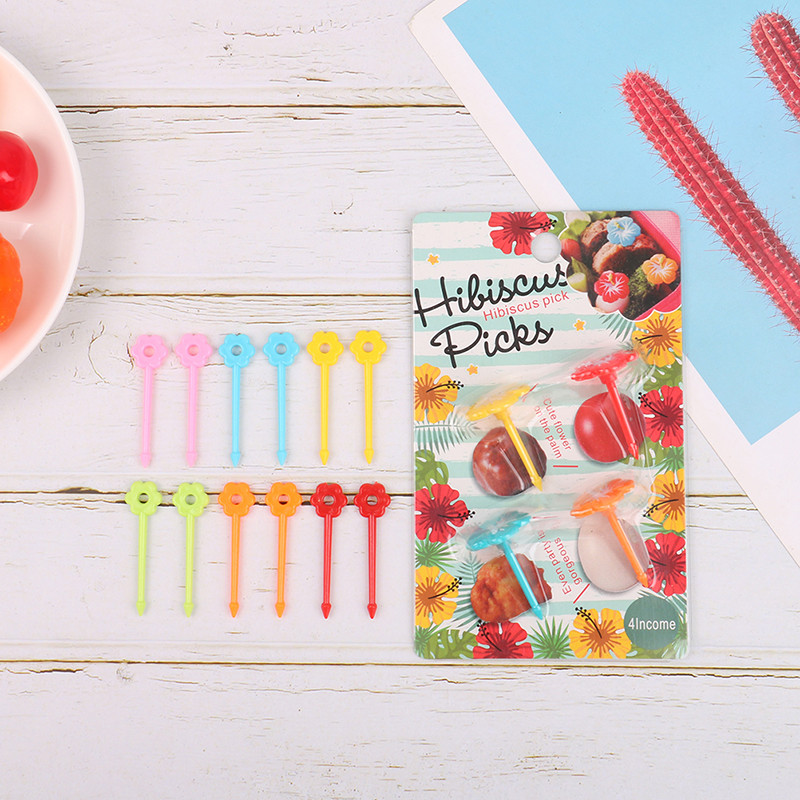 Puuviljakahvel armas lilleline hambaork toiduvalik Mini kastmepudel lõunakarbi kaunistuseks laste toidulisandi tööriist