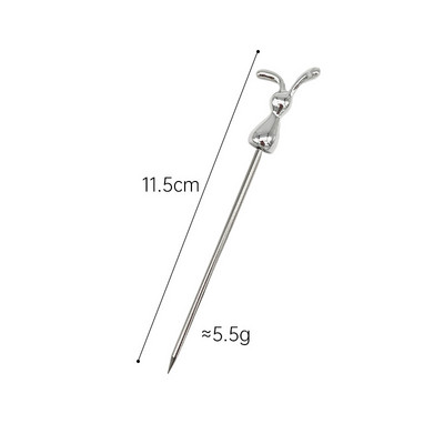 Žlica za kavu i vilica od nehrđajućeg čelika Prekrasna simpatična žličica u obliku zeca Štap za miješanje Desertna voćna vilica Žlica za sladoled