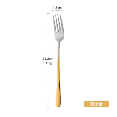 1 τεμ. από ανοξείδωτο ατσάλι Κορεάτικο κέικ ουράνιο τόξο Πιρούνι φρούτων Πιρούνι για δείπνο Σαλάτα Πιρούνι Επιτραπέζιο σκεύος Χρυσό πιρούνι για επιδόρπιο για το ξενοδοχείο Εργαλείο κουζίνας για πάρτι