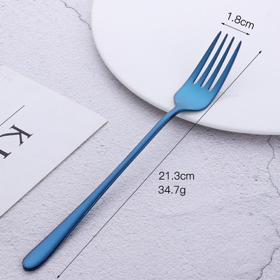 1 τεμ. από ανοξείδωτο ατσάλι Κορεάτικο κέικ ουράνιο τόξο Πιρούνι φρούτων Πιρούνι για δείπνο Σαλάτα Πιρούνι Επιτραπέζιο σκεύος Χρυσό πιρούνι για επιδόρπιο για το ξενοδοχείο Εργαλείο κουζίνας για πάρτι