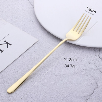 1 τεμ. από ανοξείδωτο ατσάλι Κορεάτικο κέικ ουράνιο τόξο Πιρούνι φρούτων Πιρούνι για δείπνο Σαλάτα Πιρούνι Επιτραπέζιο σκεύος Χρυσό πιρούνι για επιδόρπιο για το ξενοδοχείο Εργαλείο κουζίνας για πάρτι