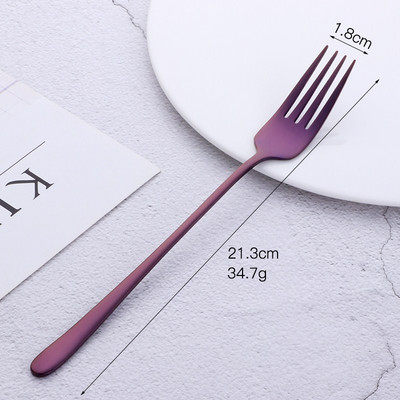 1 τεμ. από ανοξείδωτο ατσάλι Κορεάτικο κέικ ουράνιο τόξο Πιρούνι φρούτων Πιρούνι για δείπνο Σαλάτα Πιρούνι Επιτραπέζιο σκεύος Χρυσό πιρούνι για επιδόρπιο για το ξενοδοχείο Εργαλείο κουζίνας για πάρτι