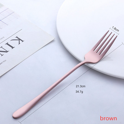 1 τεμ. από ανοξείδωτο ατσάλι Κορεάτικο κέικ ουράνιο τόξο Πιρούνι φρούτων Πιρούνι για δείπνο Σαλάτα Πιρούνι Επιτραπέζιο σκεύος Χρυσό πιρούνι για επιδόρπιο για το ξενοδοχείο Εργαλείο κουζίνας για πάρτι