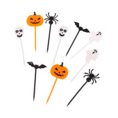 10 tk Halloweeni puuviljakahvel Multifilm Laste kook Magustoit Hambaork Lõunasöök Toidukahvel Bento Peokaunistus juhuslik stiil