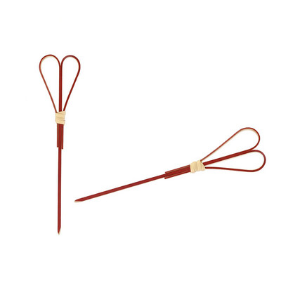 100db bambusz koktél 4,7 hüvelykes fából készült fogpiszkáló előételekhez italhoz, élelmiszer kellékekhez születésnapi torta parti falatkákhoz