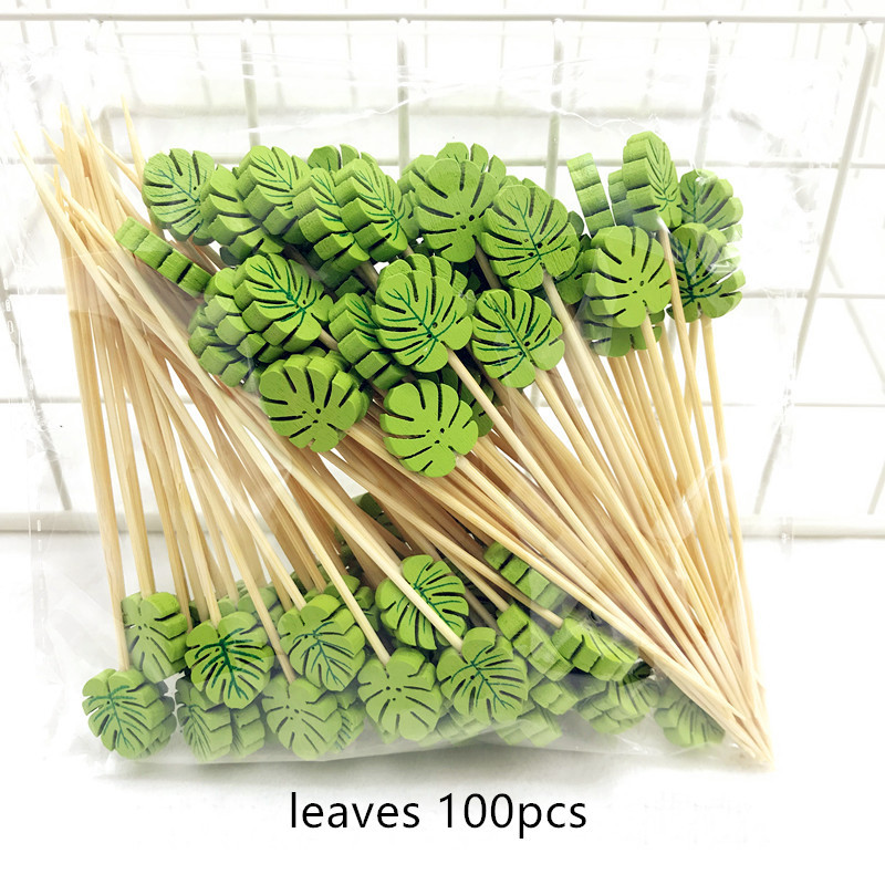 100τμχ 12cm Ανανάς Flamingo Fruit Fork Sticks Buffet Cupcake Toppers Cake Cocktail Forks Διακοσμήσεις πάρτι για φεστιβάλ γάμου