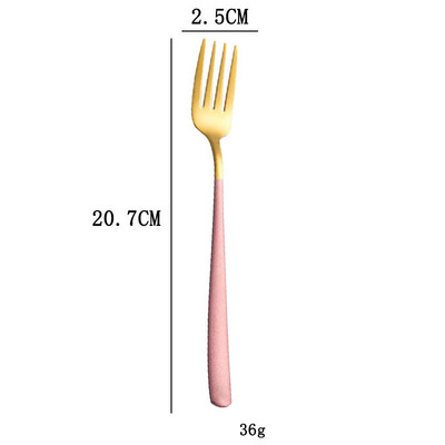 Vilica od nehrđajućeg čelika 304 Korejska kućanska vilica s dugom drškom Vilica za salatu Vilica za odreske Vilica za voće Kreativna zapadnjačka vilica Posuđe