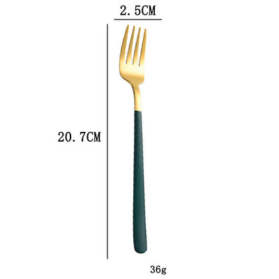 Vilica od nehrđajućeg čelika 304 Korejska kućanska vilica s dugom drškom Vilica za salatu Vilica za odreske Vilica za voće Kreativna zapadnjačka vilica Posuđe