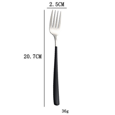 Vilica od nehrđajućeg čelika 304 Korejska kućanska vilica s dugom drškom Vilica za salatu Vilica za odreske Vilica za voće Kreativna zapadnjačka vilica Posuđe