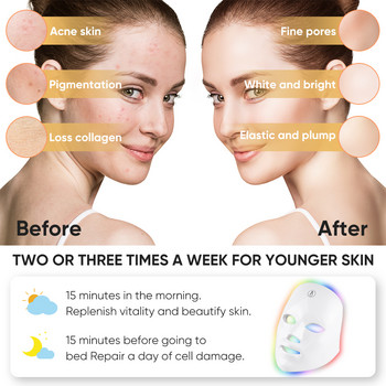 Led Маска за грижа за кожата на лицето 7 цветна Led Photon Light Therapy Mask Face Led Treatment Machine