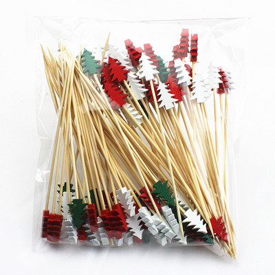 100 tk 12 cm südamega ühekordselt kasutatavad bambuskahvlid puuviljad magustoidud söögipulgad Kokteilid kook Pulmad lastele Sünnipäevapeo kaunistused