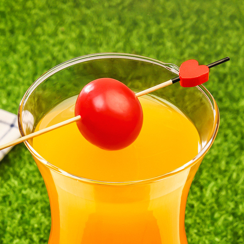 100 tk 12 cm südamega ühekordselt kasutatavad bambuskahvlid puuviljad magustoidud söögipulgad Kokteilid kook Pulmad lastele Sünnipäevapeo kaunistused