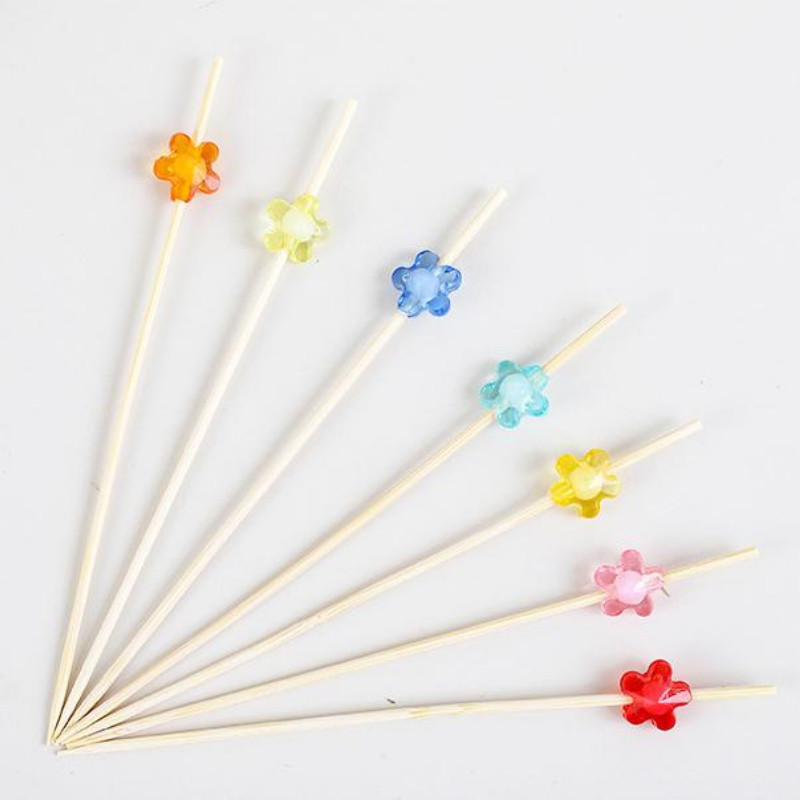 100 tk armastuslillede puuviljakahvliga bambuspulga kaunistamine puuviljapulgaga kooki magustoidu kahvliga kokteilide kaunistamise pidu