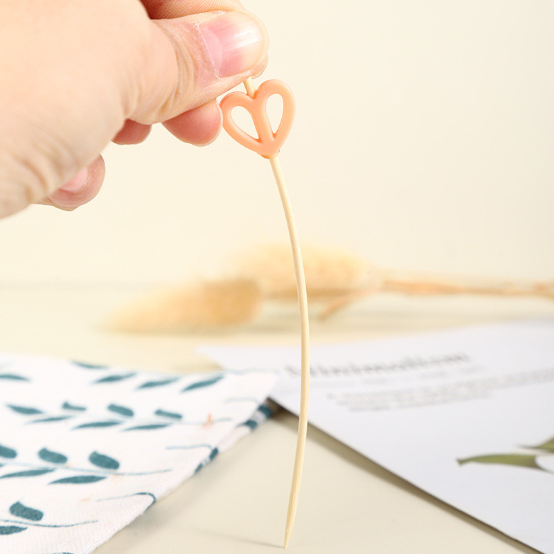 100 tk armastuslillede puuviljakahvliga bambuspulga kaunistamine puuviljapulgaga kooki magustoidu kahvliga kokteilide kaunistamise pidu