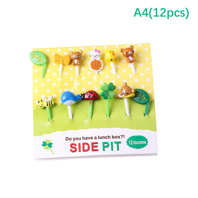 8/12 bucăți de fructe pentru copii scobitori cu ace mini tort cu fructe creative pentru desert furculițe pentru mâncare cutie de prânz accesorii bento decor