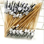 100 τμχ 12 εκ. Σουβλάκια φαγητού από μπαμπού για Canape Cupcake Fruit Pitchfork Επίσημο κέικ πάρτι Επιδόρπιο Σαλάτα Λαχανικά Probes Πιρούνι